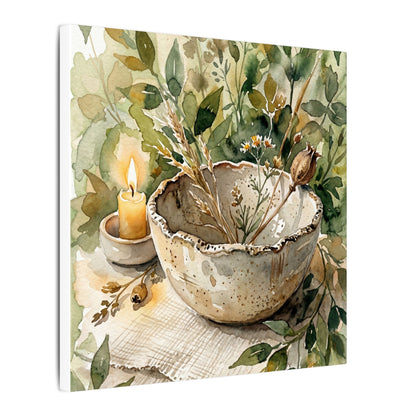 Ceramic Bowl Summer Canvas Art | Japandi Elegant Design
