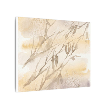 Shadow Play Winter Canvas Art | Japandi Warm Design