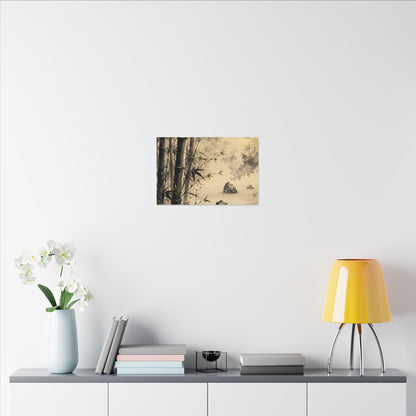 Peaceful Bamboo Grove Canvas Art - Karesansui Zen