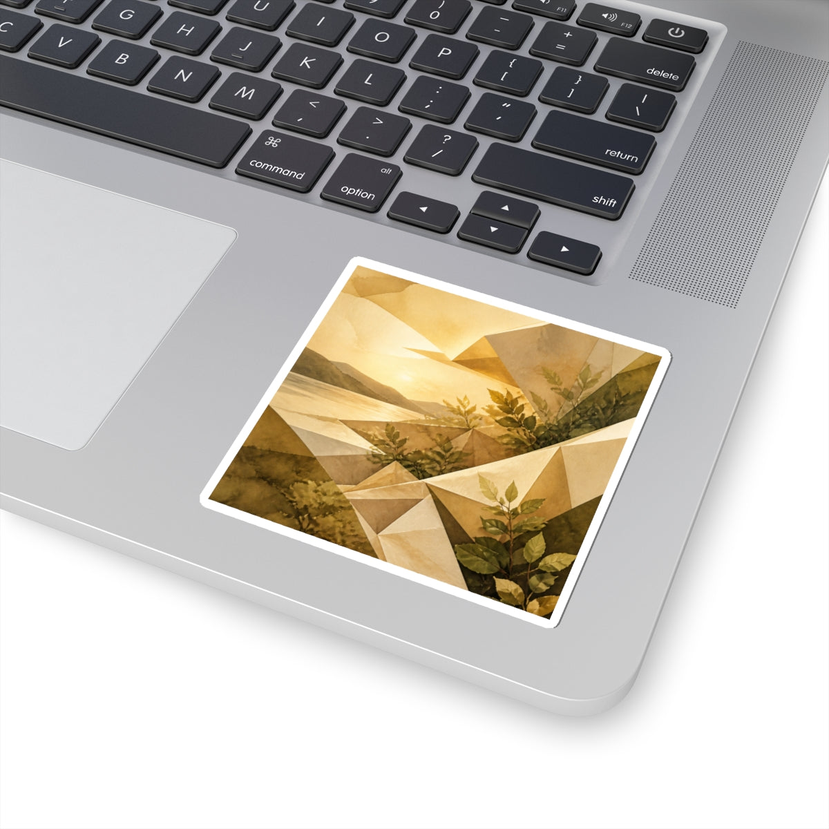Japandi Paper Fold in Golden Hour | Watercolor Sticker