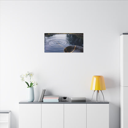 Kintsugi Water Ripple in Overcast | Broken Beauty Canvas Art