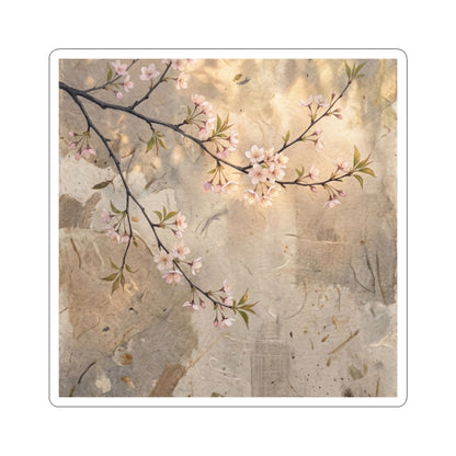 Cherry Blossom Sticker | Summer Japandi Texture Art