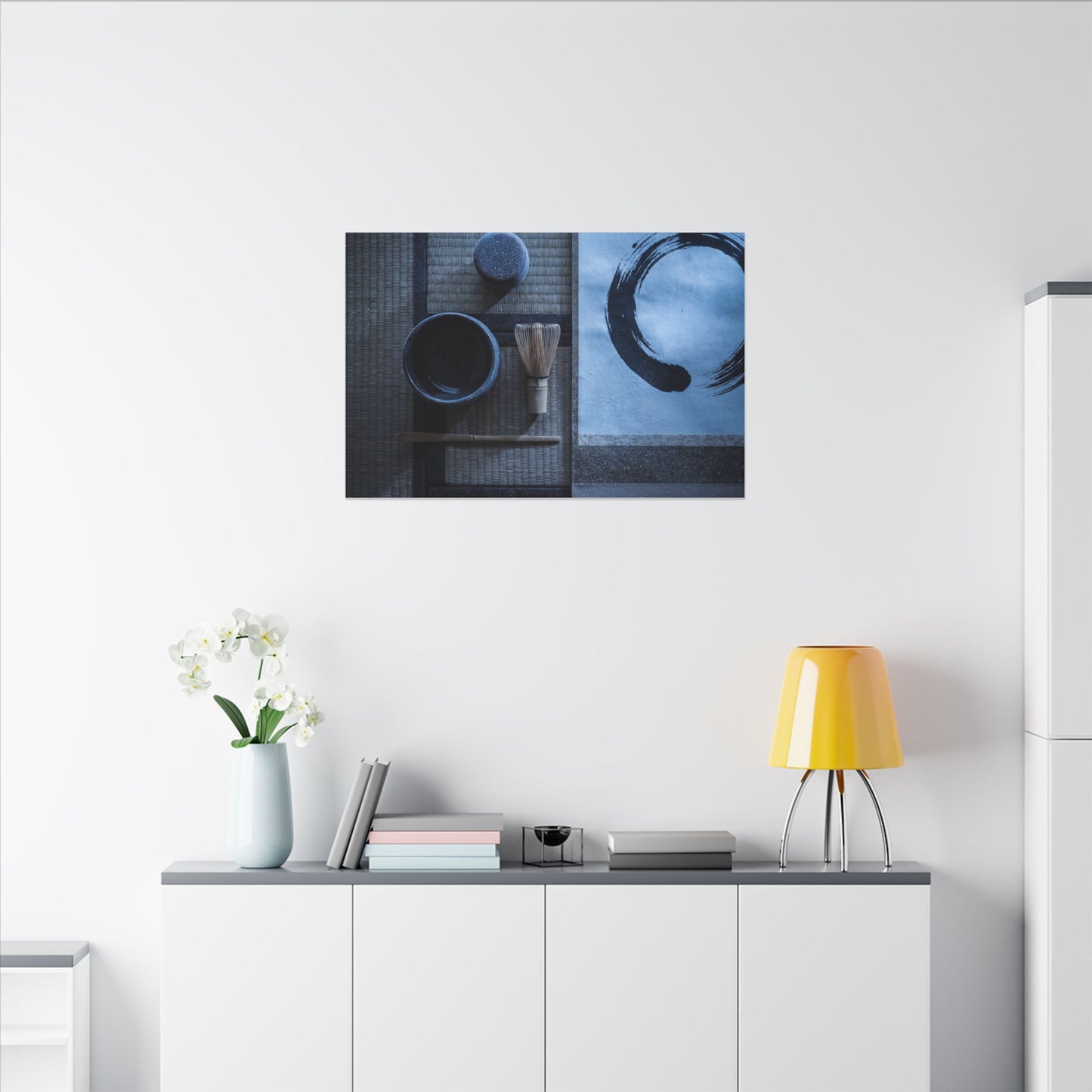 Tea Ceremony Enso Canvas Art | Calm Zen Art