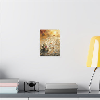 Autumn Rock Garden Watercolor Canvas Art | Neutral Decor