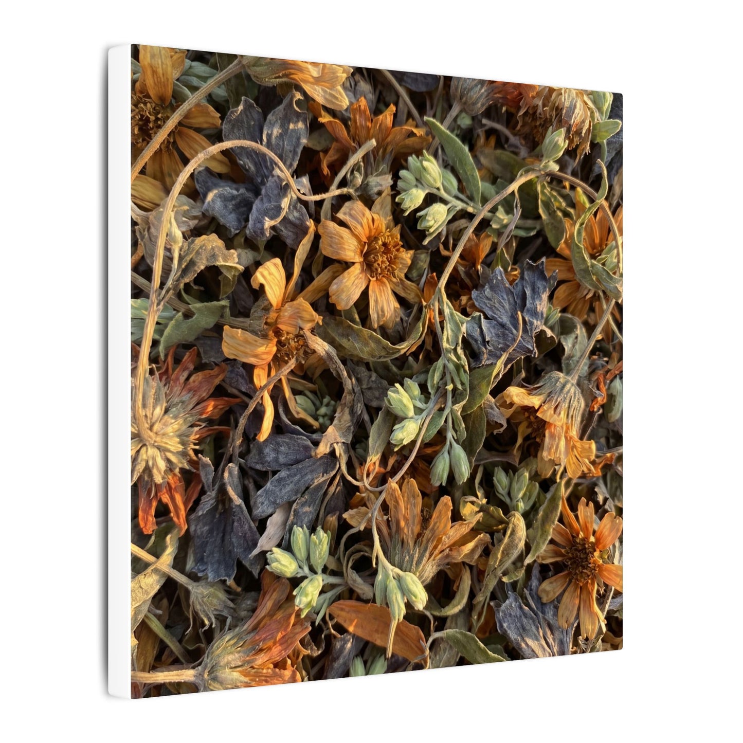 Spring Dried Flowers Japanese Pattern Canvas Art | Warm Decor