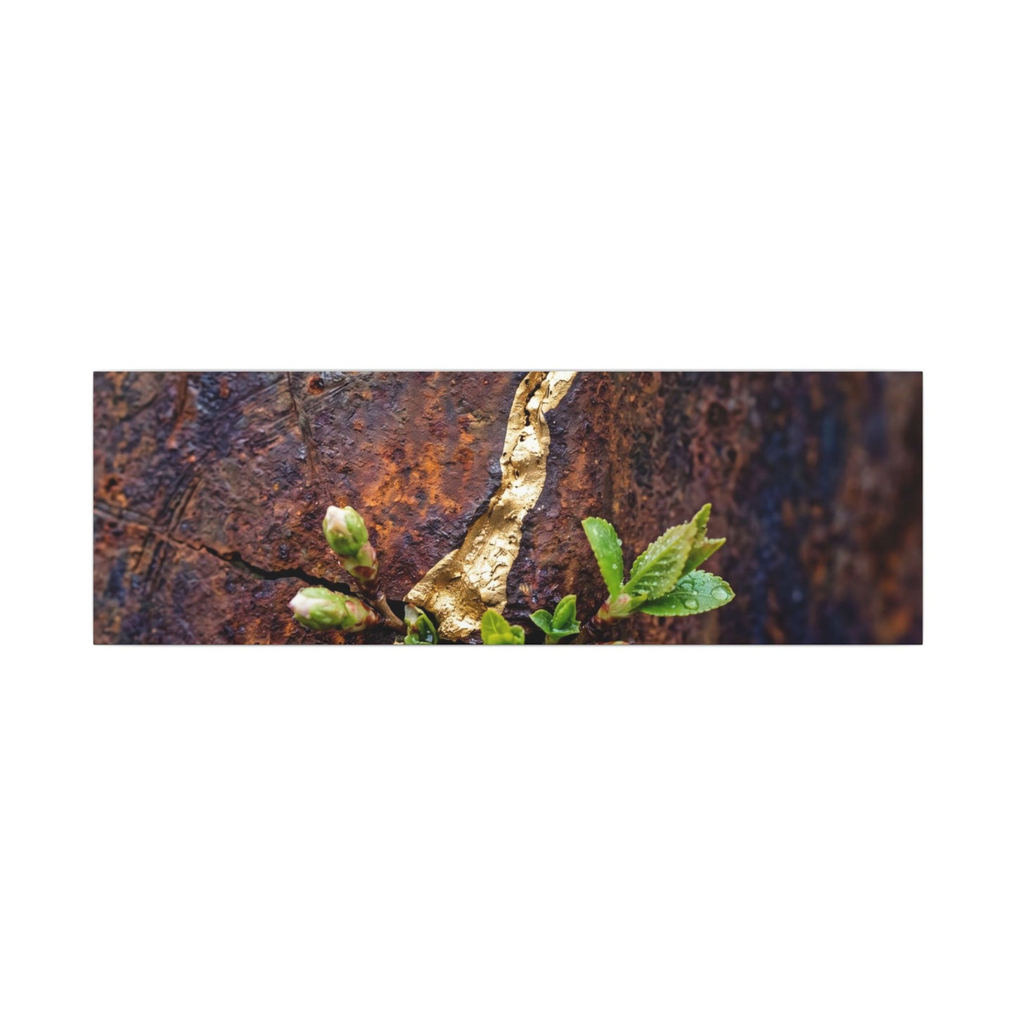 Overcast Rust Patina Canvas Art - Kintsugi Datsuzoku