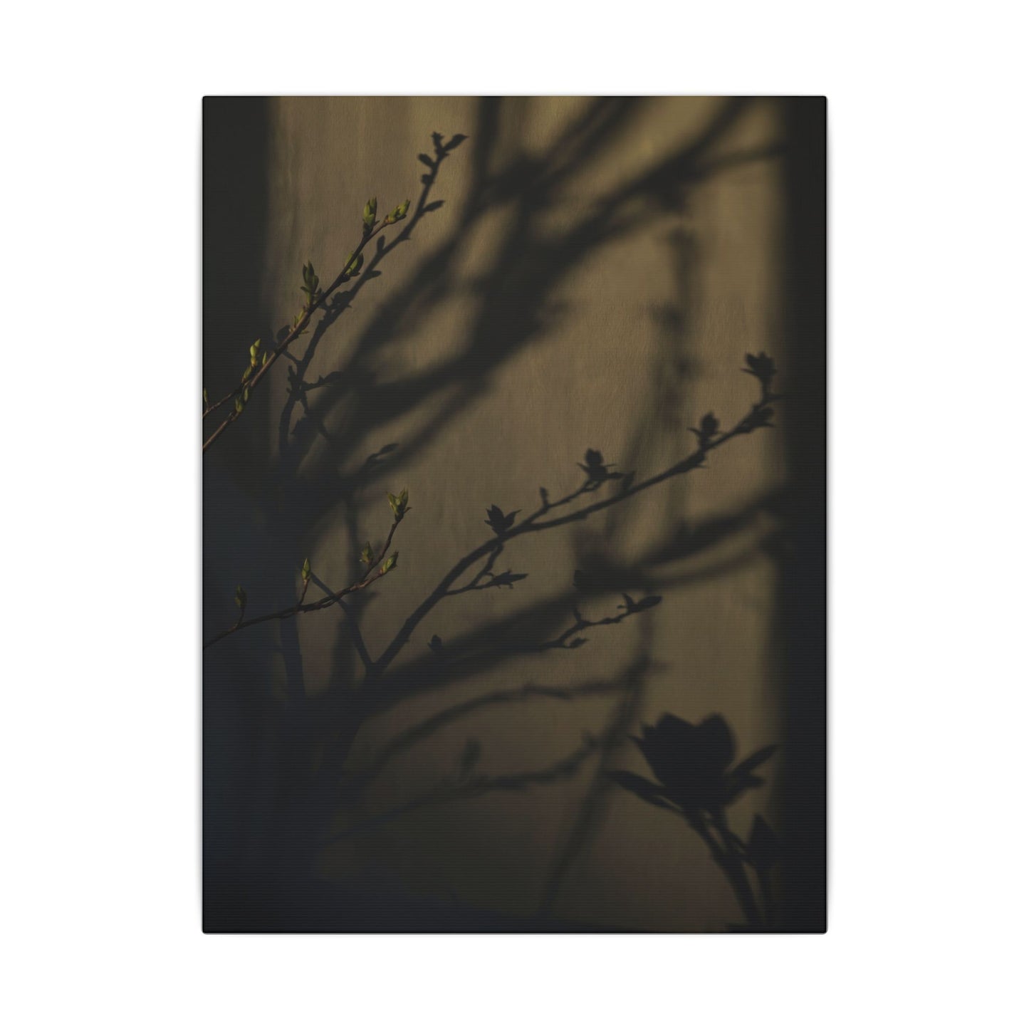 Seijaku Shadow Play Canvas Art - Dark Japandi Charcoal Ink