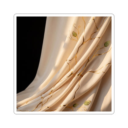 Silk Drape Sticker | Spring Kintsugi Crackle Gold Art