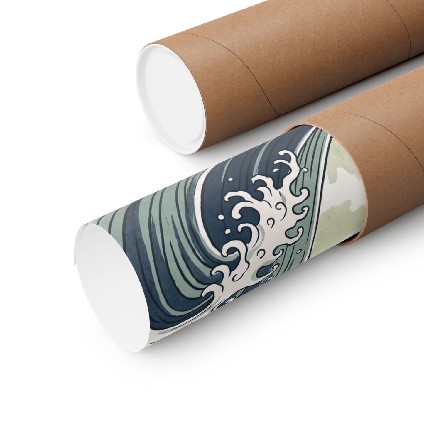 Ma Ocean Wave Wall Art Print - Zen Ukiyo E Inspired
