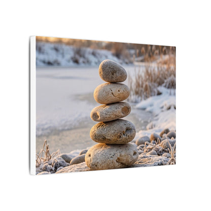 Ma River Stones Canvas Art - Japandi Japanese Pattern