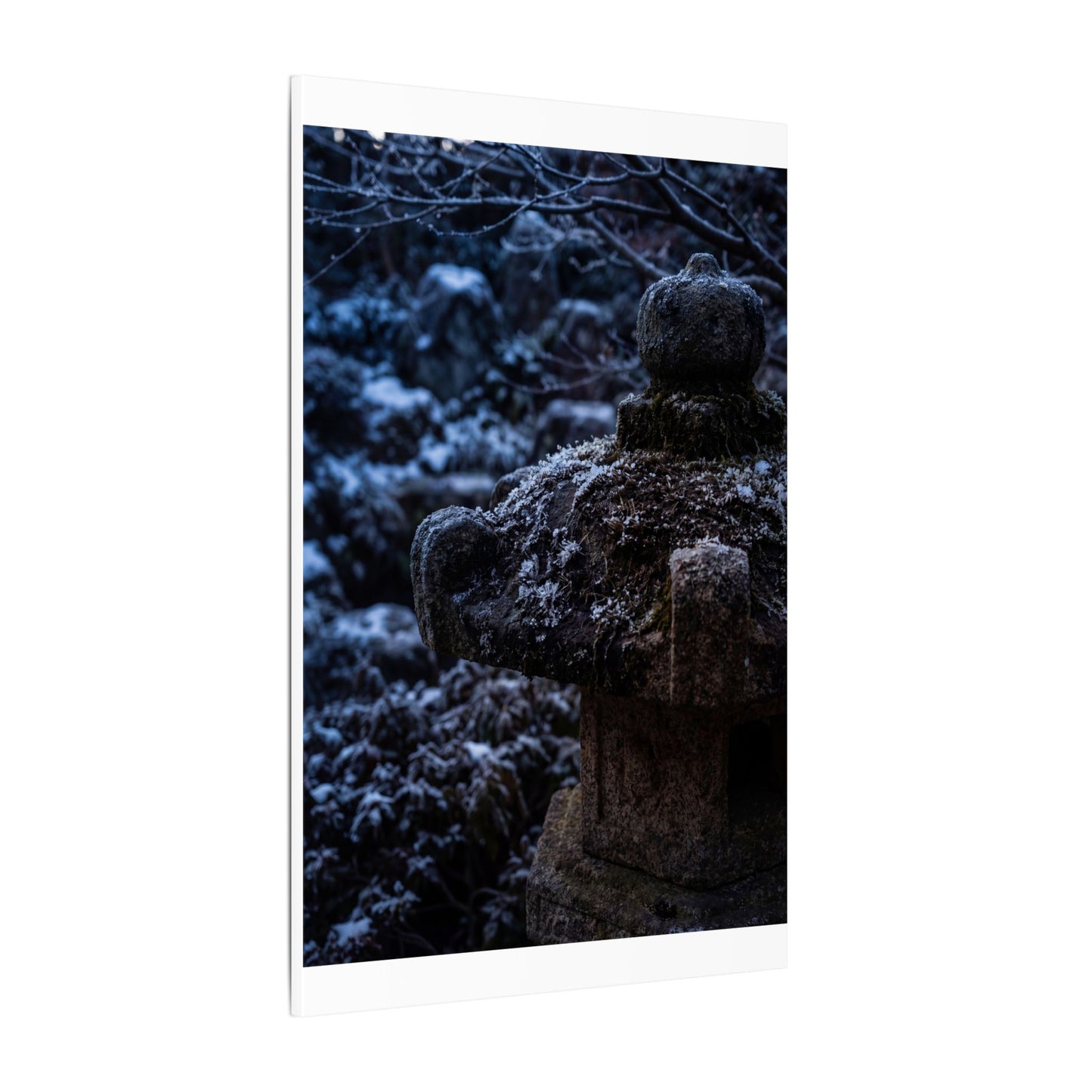 Moody Stone Lantern Canvas Art - Shadow Zen Dark Japandi
