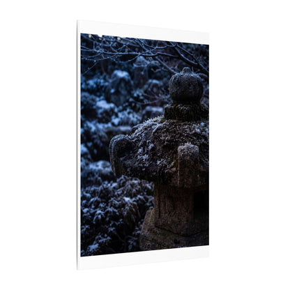 Moody Stone Lantern Canvas Art - Shadow Zen Dark Japandi