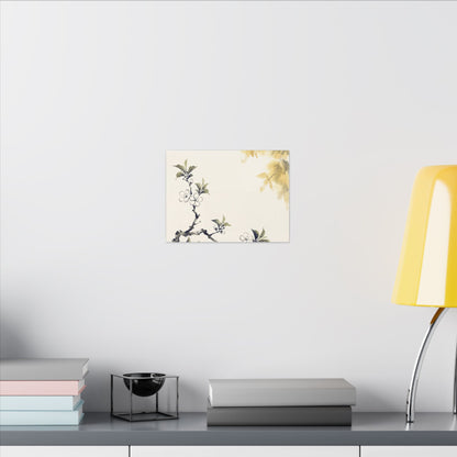 Kanso Cherry Blossom Canvas Art - Zen Sumi E
