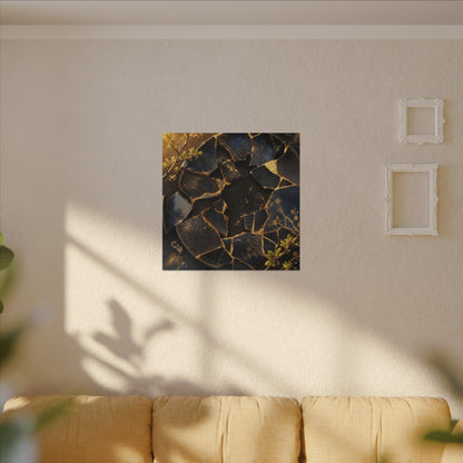 Golden Hour Broken Pottery Canvas Art - Kintsugi Ma