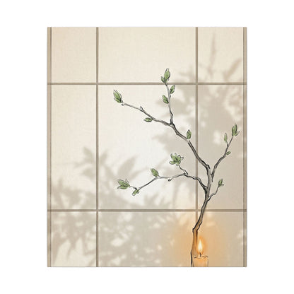 Shoji Screen Spring Canvas Art | Japandi Cozy Design