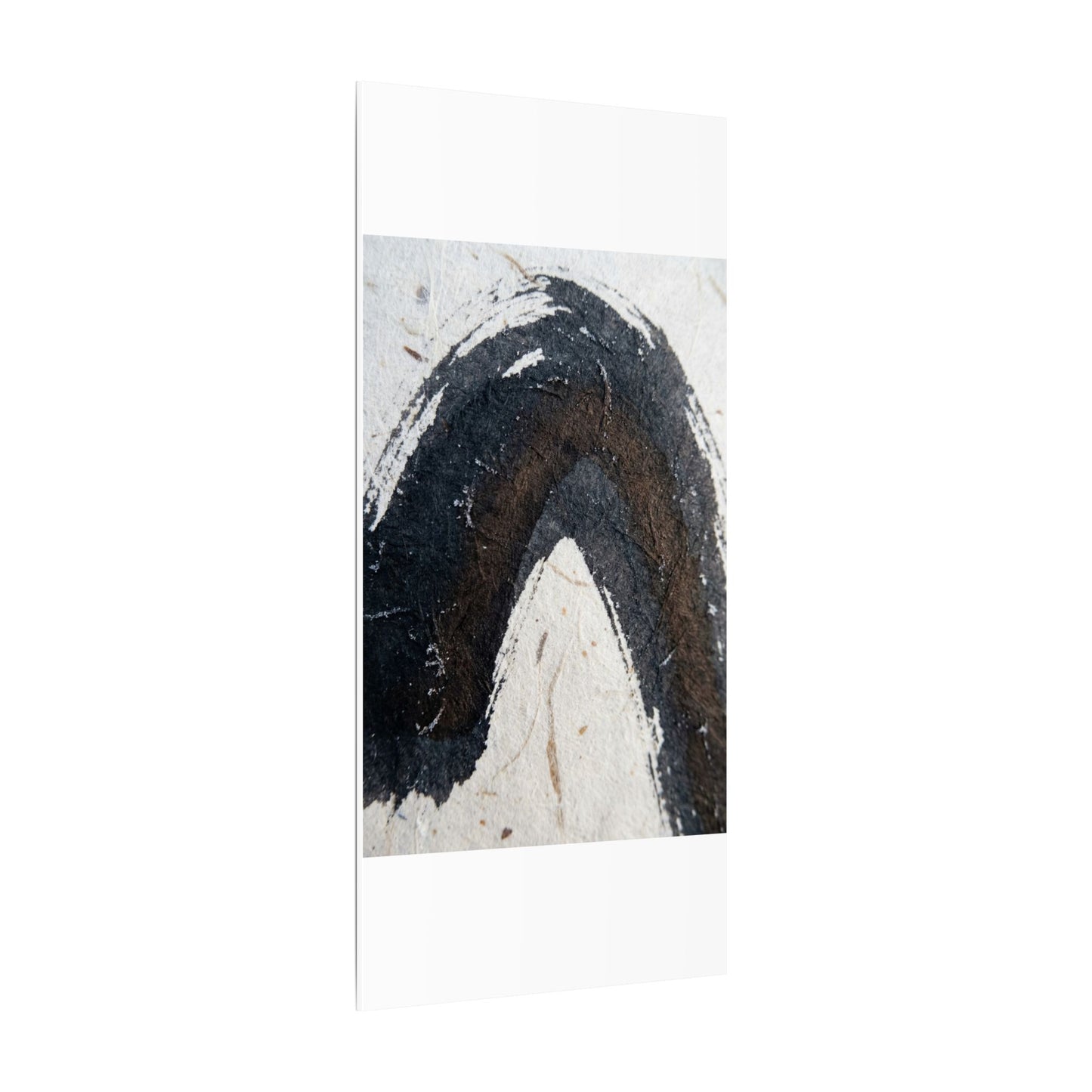Moody Ink Brushstroke Canvas Art - Moody Minimal Dark Japandi