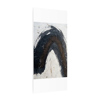 Moody Ink Brushstroke Canvas Art - Moody Minimal Dark Japandi