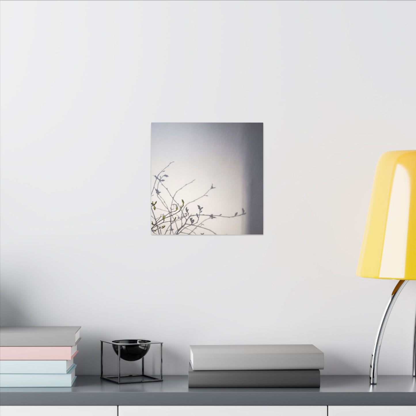 Japandi Shadow Play in Dawn | Japanese Pattern Canvas Art