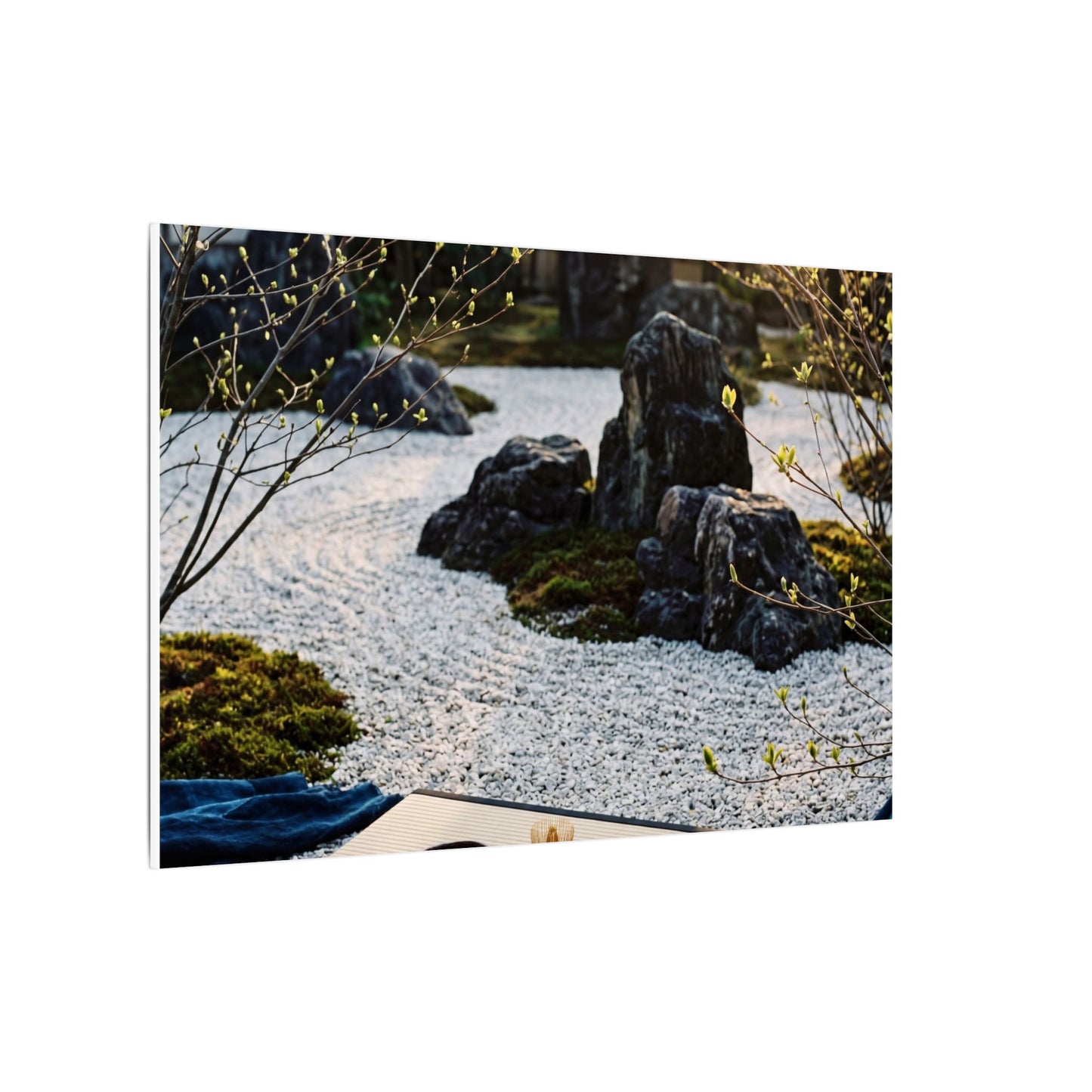 Zen Tea Ceremony in Golden Hour | Karesansui Canvas Art