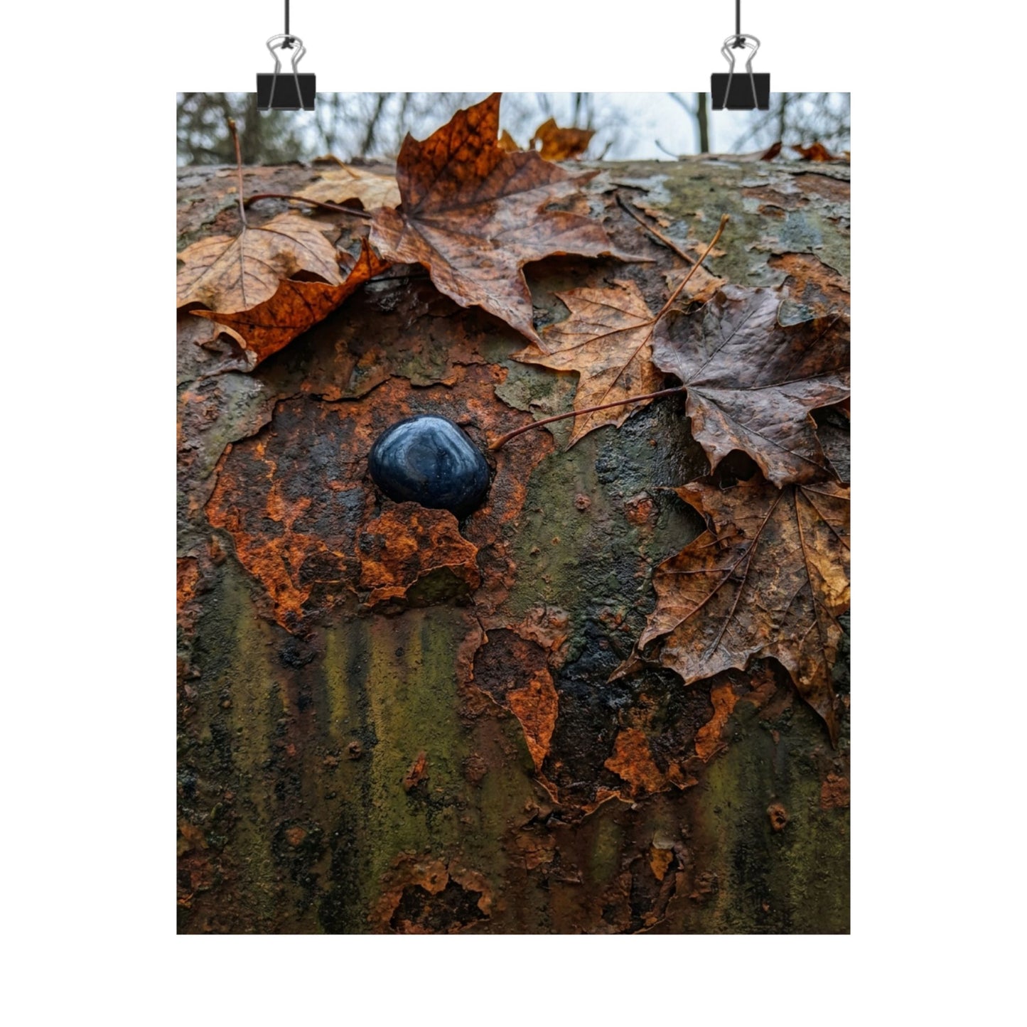 Datsuzoku Rust Patina Wall Art Print - Dark Japandi Moody Minimal