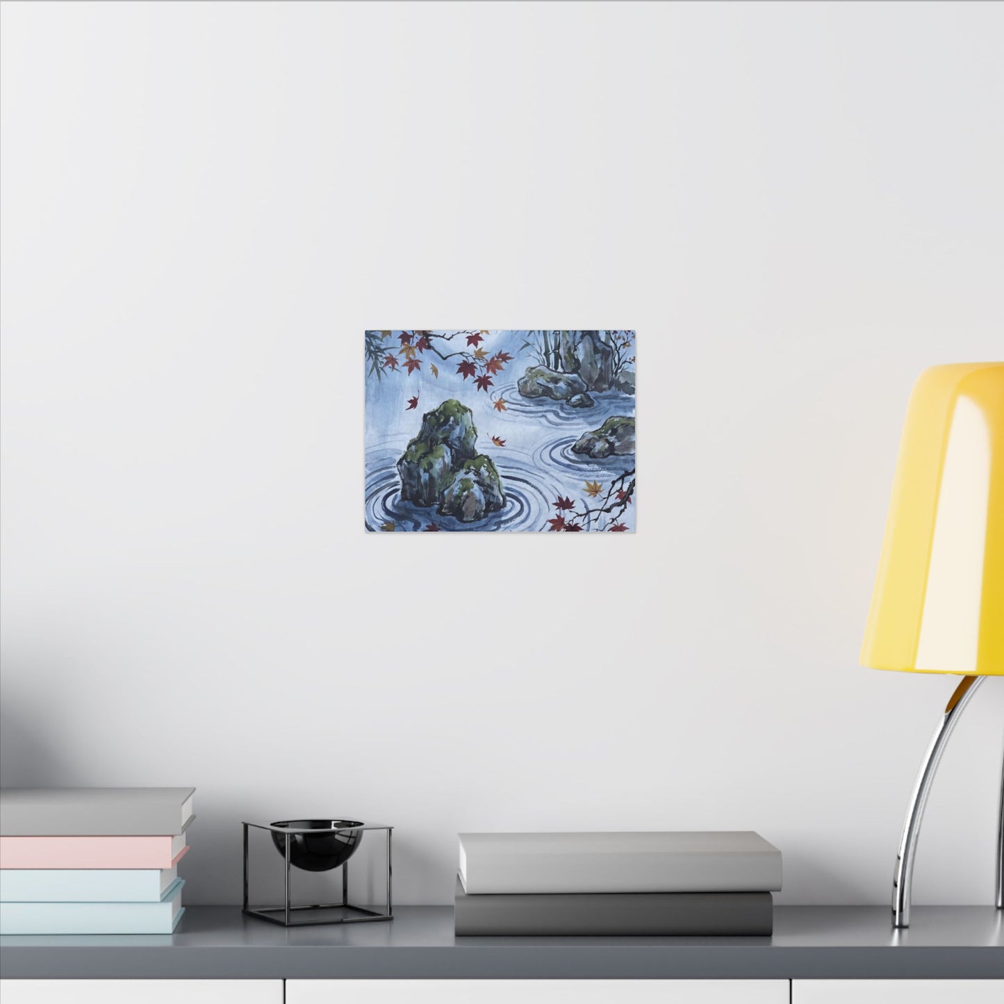 Rock Garden Autumn Canvas Art | Zen Tranquil Design