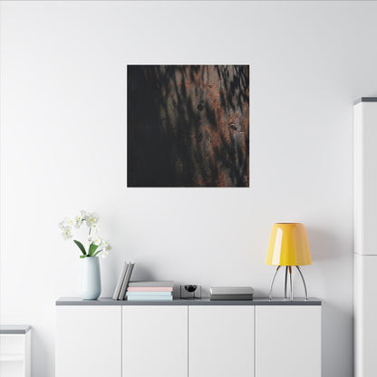 Rust Patina Shadow Zen Canvas Art | Luxurious Dark Japandi Art