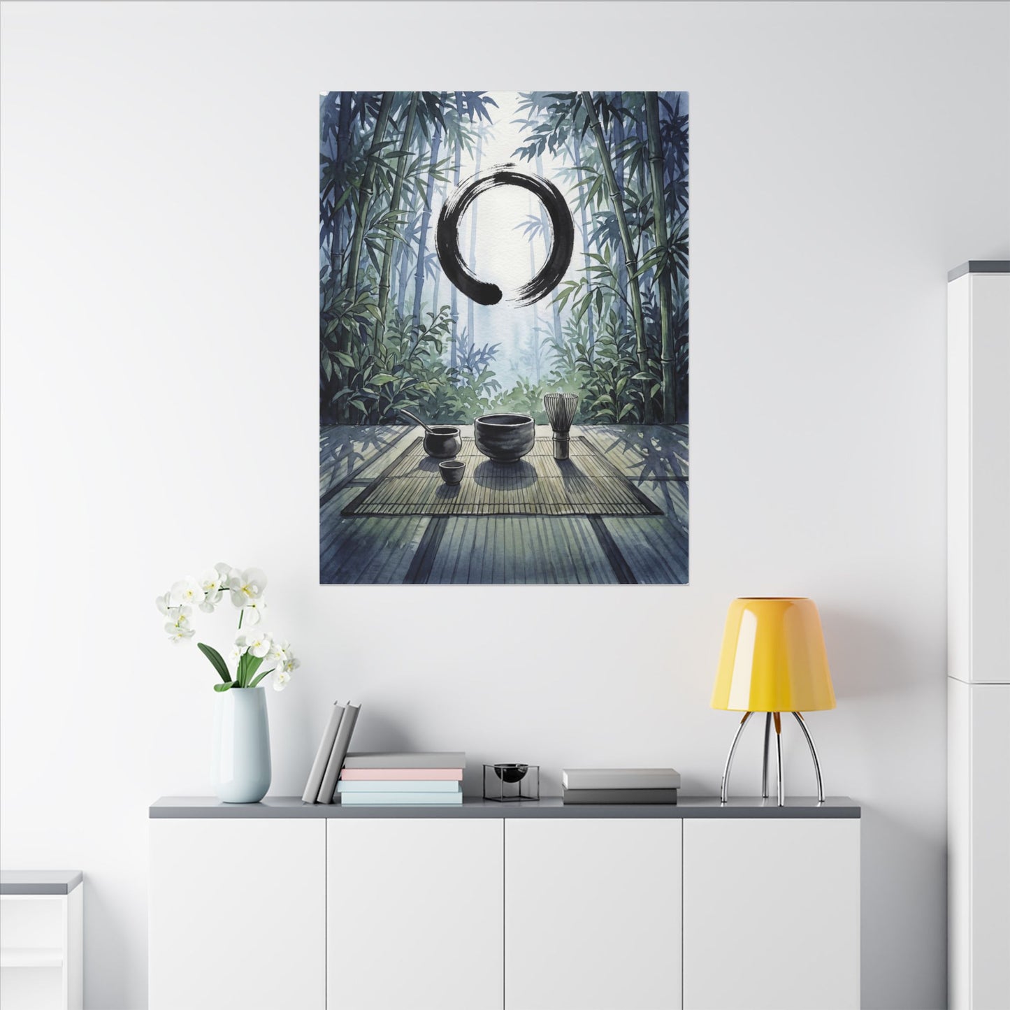 Seijaku Tea Ceremony Canvas Art - Zen Enso