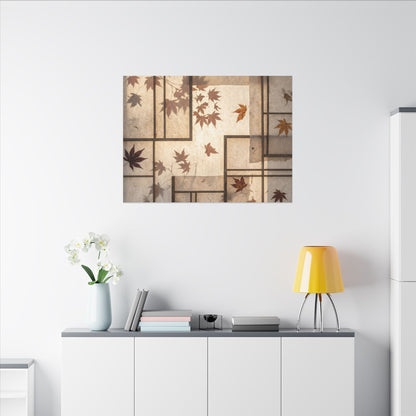 Shoji Screen Japanese Pattern Canvas Art | Neutral Japandi Art