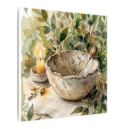 Ceramic Bowl Summer Canvas Art | Japandi Elegant Design