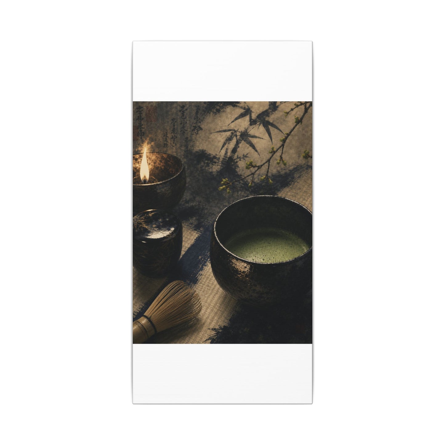 Ma Tea Ceremony Canvas Art - Zen Sumi E