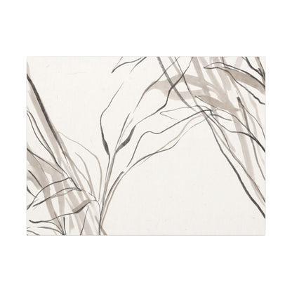 Neutral Shoji Screen Canvas Art - Minimal Line Japandi