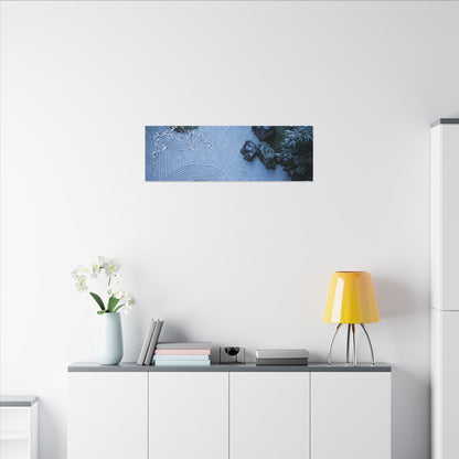 Contemplative Cherry Blossom Canvas Art - Karesansui Zen