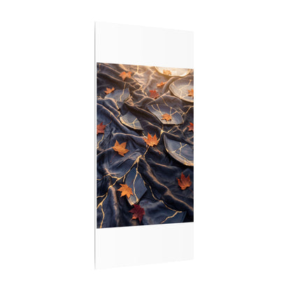 Golden Hour Silk Drape Canvas Art - Kintsugi Shibui