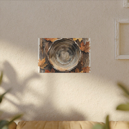 Ma Ceramic Bowl Canvas Art - Japandi Watercolor
