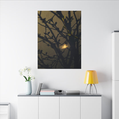 Bold Shadow Play Canvas Art - Moody Minimal Dark Japandi