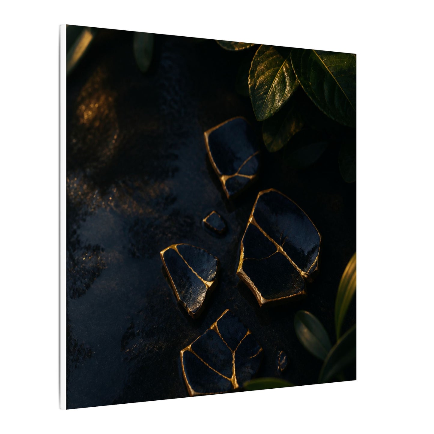 Summer Broken Pottery Moody Minimal Canvas Art | Atmospheric Decor