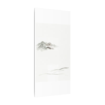 Winter Mountain Mist Minimal Line Canvas Art | Elegant Decor