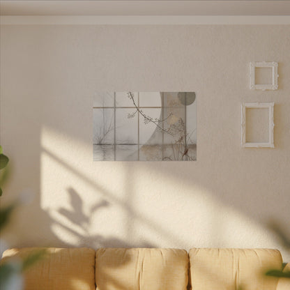 Winter Shoji Screen Japanese Pattern Canvas Art | Elegant Decor