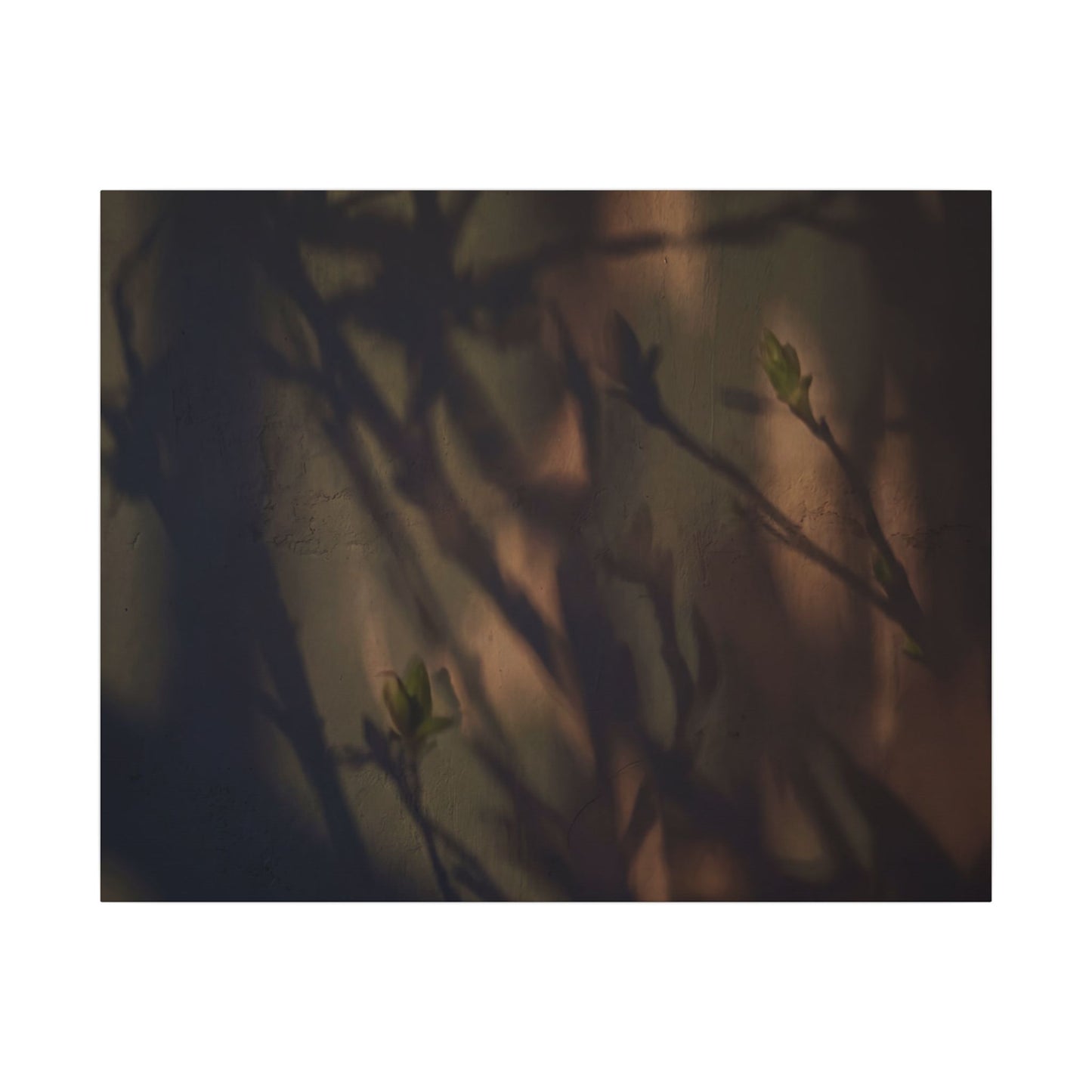 Candlelight Shadow Play Canvas Art - Dark Japandi Shibui