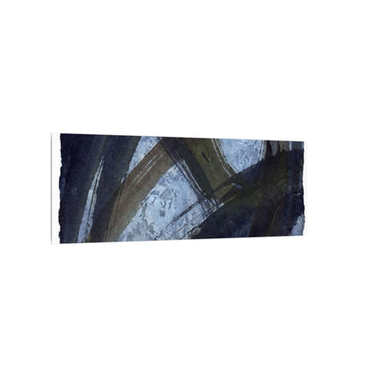 Ink Brushstroke Canvas Art | Winter Dark Japandi Shadow Zen Art