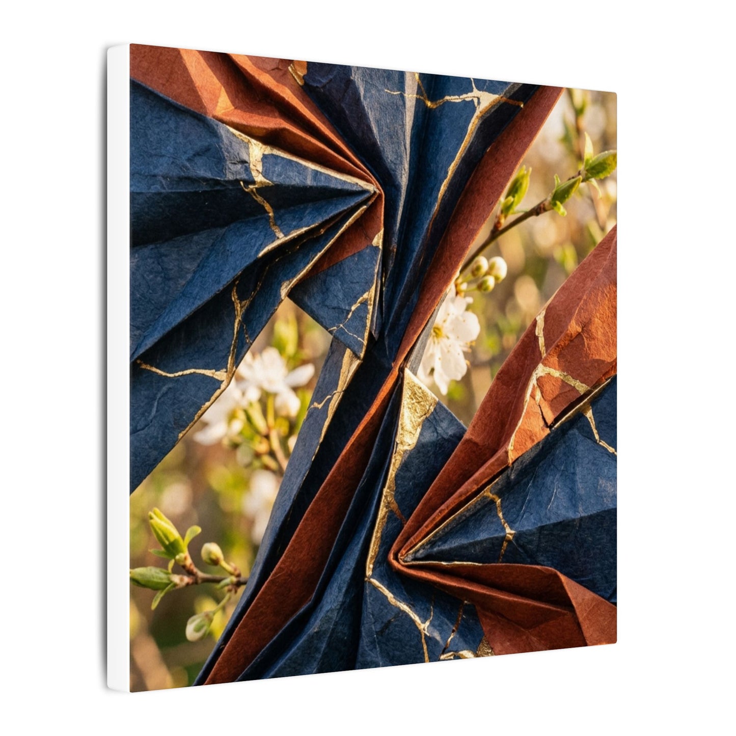 Golden Hour Paper Fold Canvas Art - Kintsugi Ma