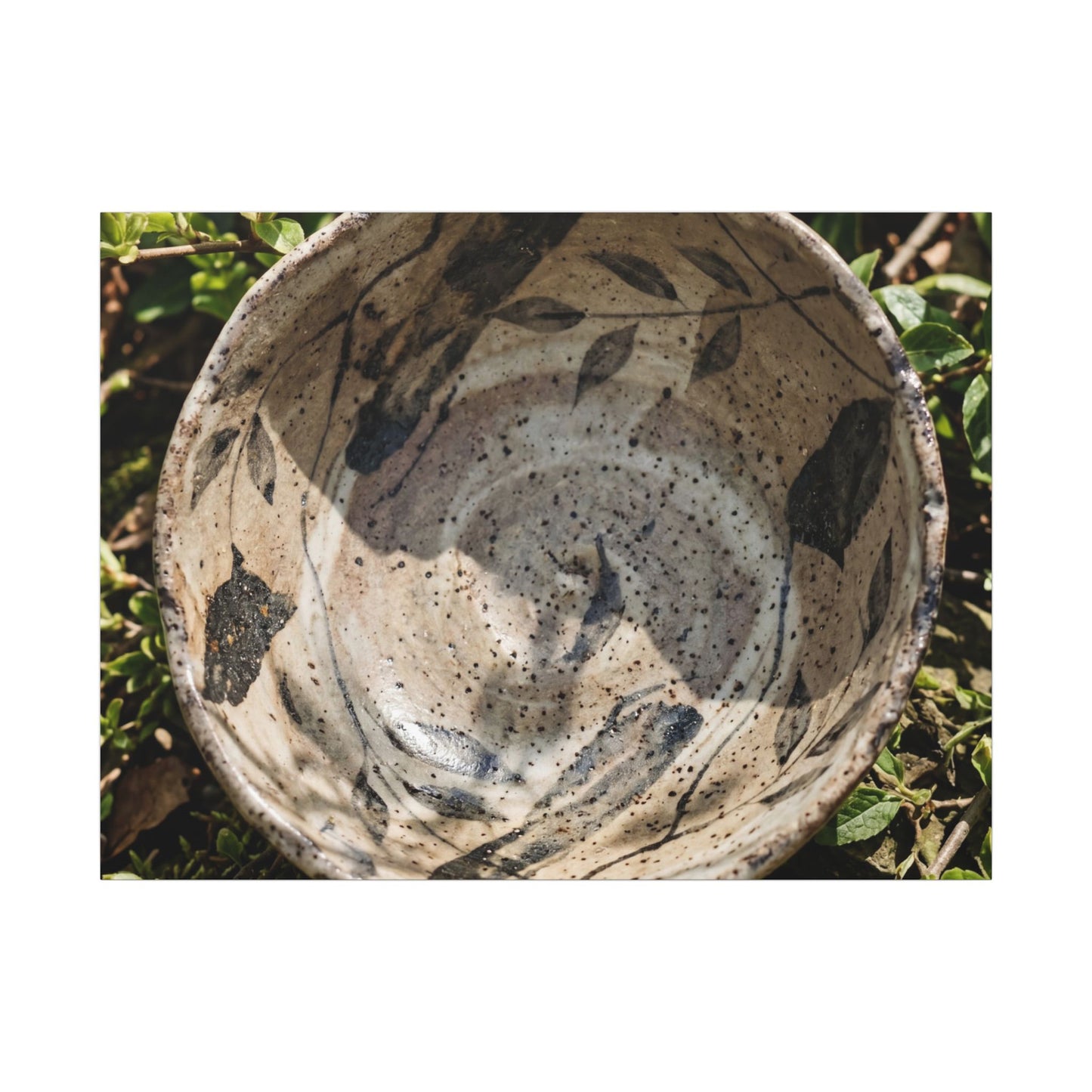 Elegant Ceramic Bowl Canvas Art - Japanese Pattern Japandi