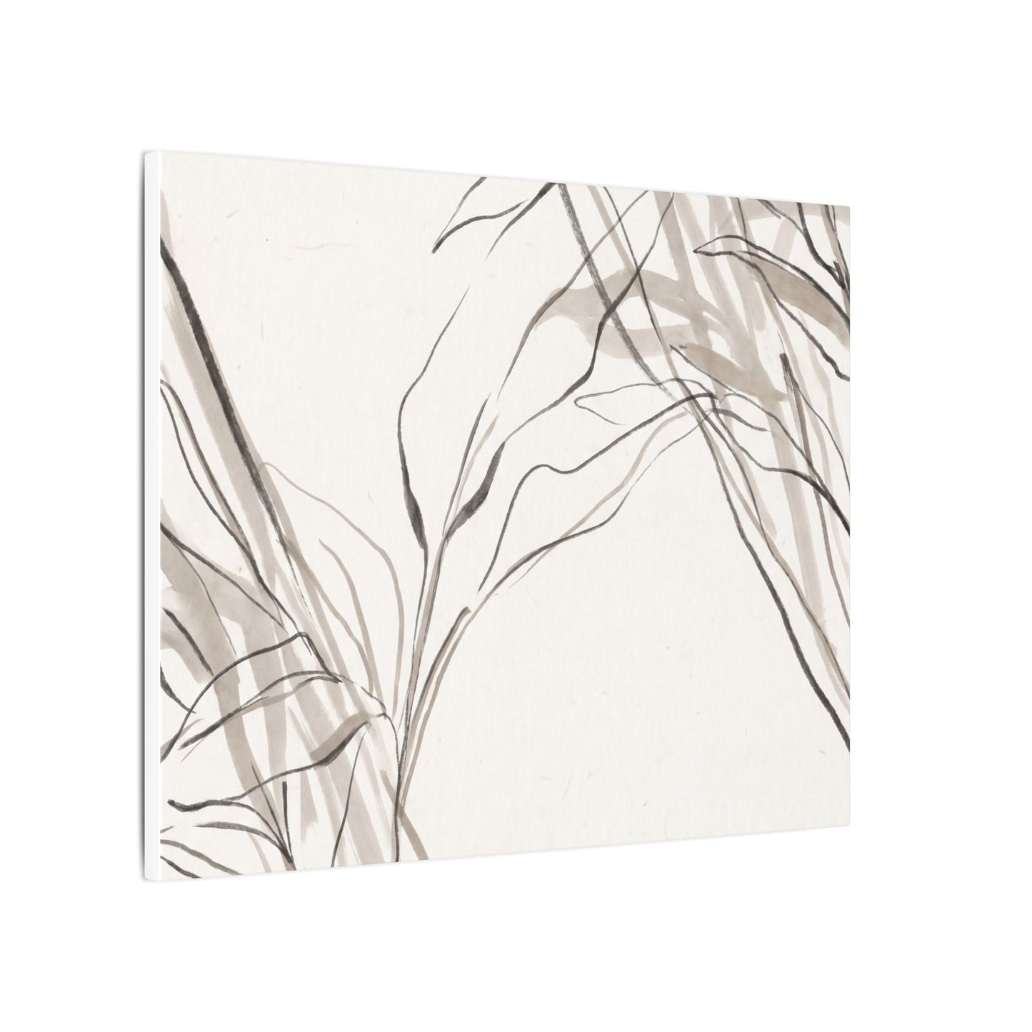 Neutral Shoji Screen Canvas Art - Minimal Line Japandi