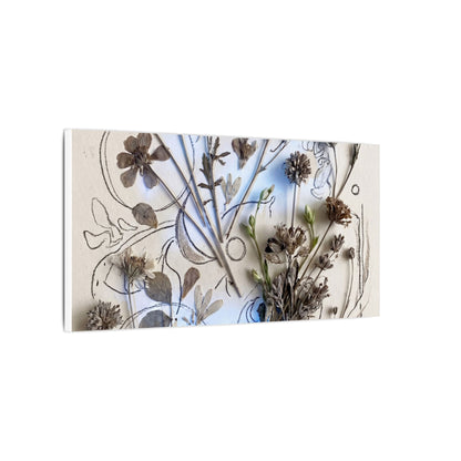 Dried Flowers Minimal Line Canvas Art | Elegant Japandi Art