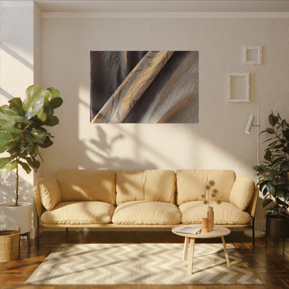 Warm Silk Drape Canvas Art - Japanese Pattern Japandi