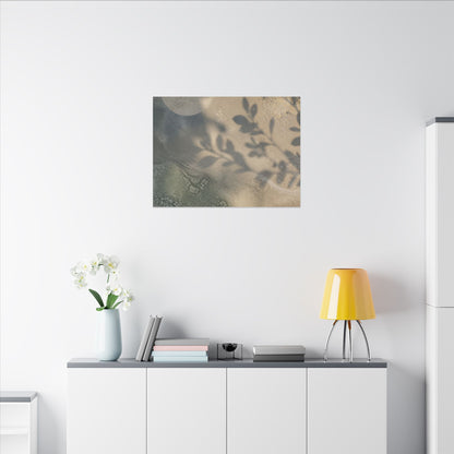 Japandi Shadow Play in Moonlight | Texture Canvas Art