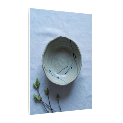 Spring Ceramic Bowl Minimal Line Canvas Art | Warm Decor