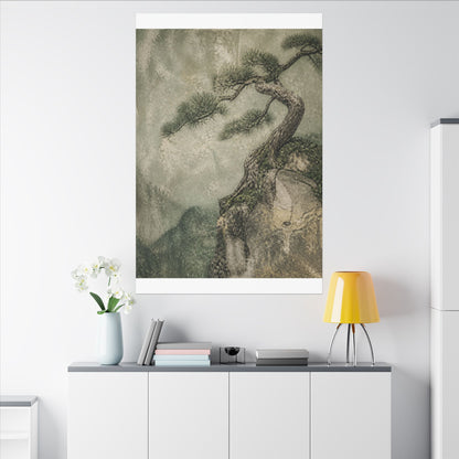 Fukinsei Pine Tree Canvas Art - Japandi Texture