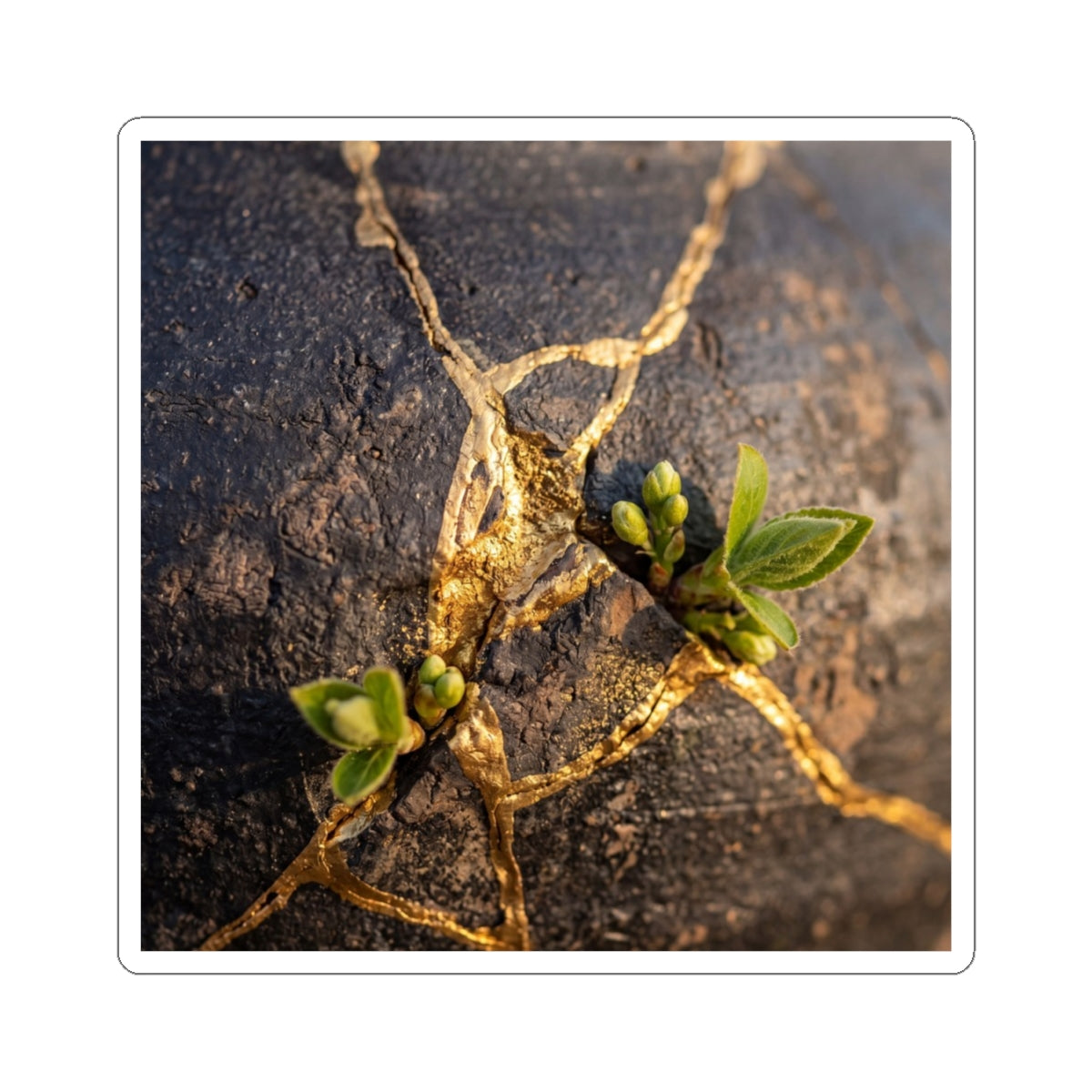 Shibui Rust Patina Sticker - Kintsugi Gold Repair