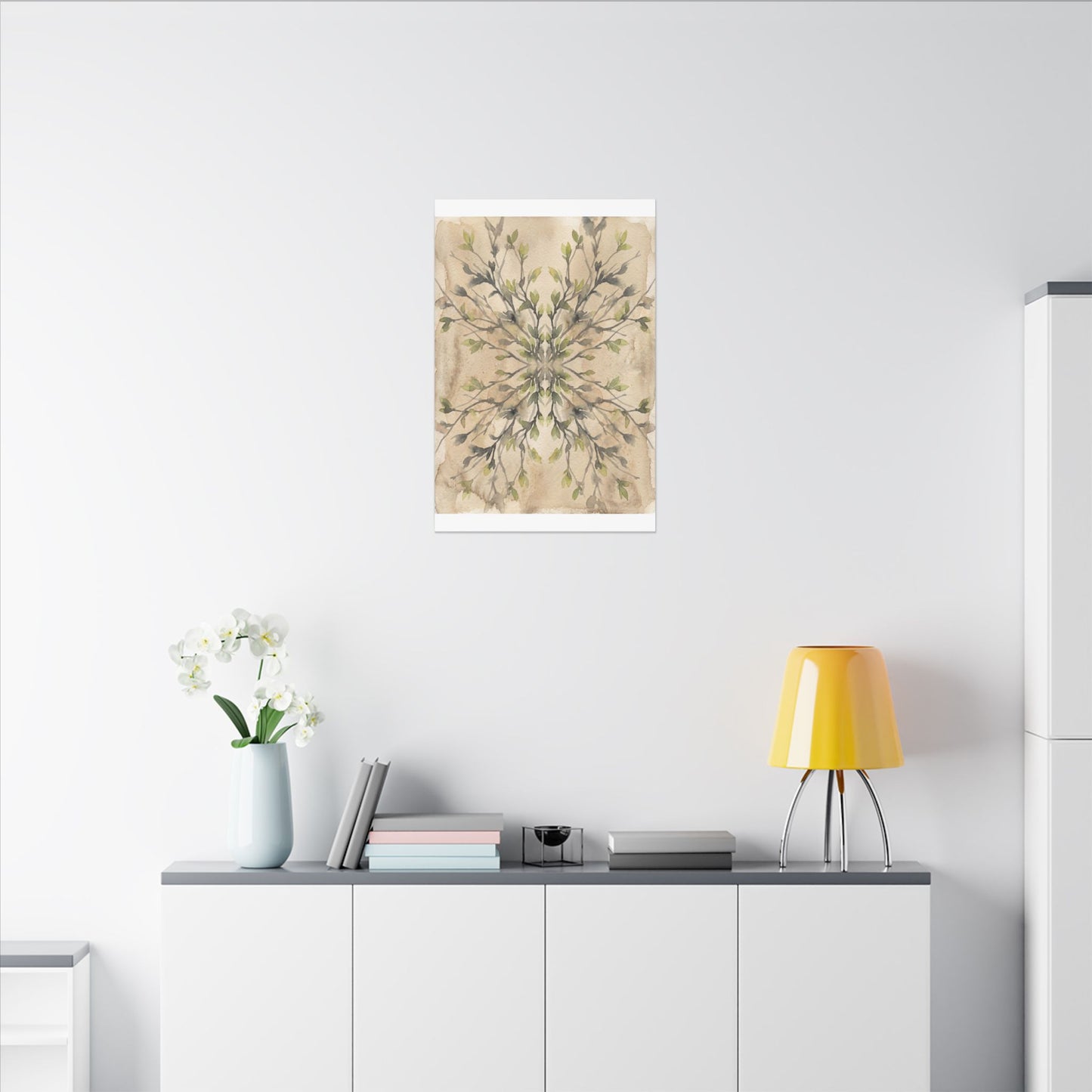 Shibui Shadow Play Canvas Art - Japandi Watercolor